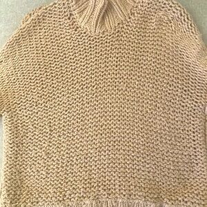 Free people small Knit Sweater Tan